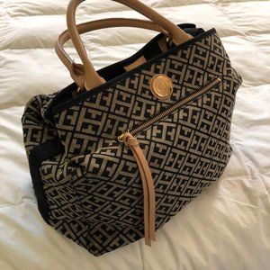 Tommy Hilfiger Fretwork Fabric Satchel
